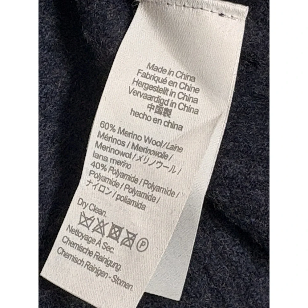 J.Crew Rugged Merino Wool Blend Crewneck Knit Sweater Mens XSmall/Small‎ Blue